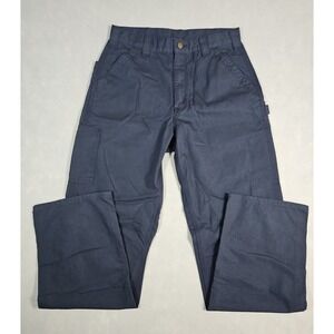 Carhartt Mens Blue Loose Fit Canvas Utility Cargo Work Pants Size 32 x 34 NWT